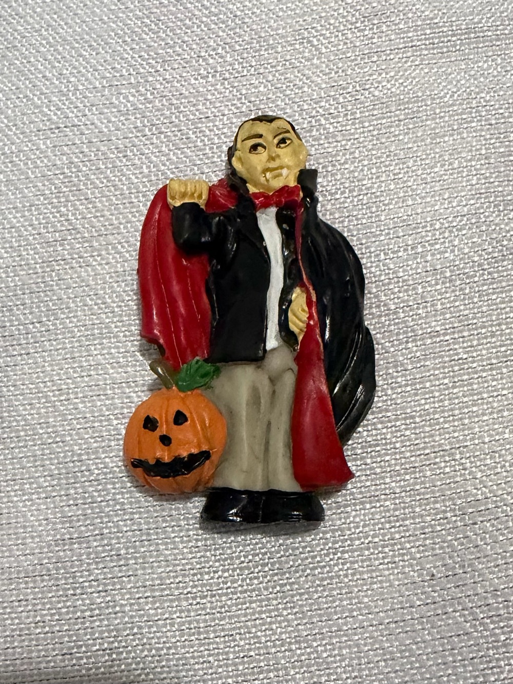 Vintage Style Dracula Vampire Pumpkin Halloween Mini Figurine Magnet